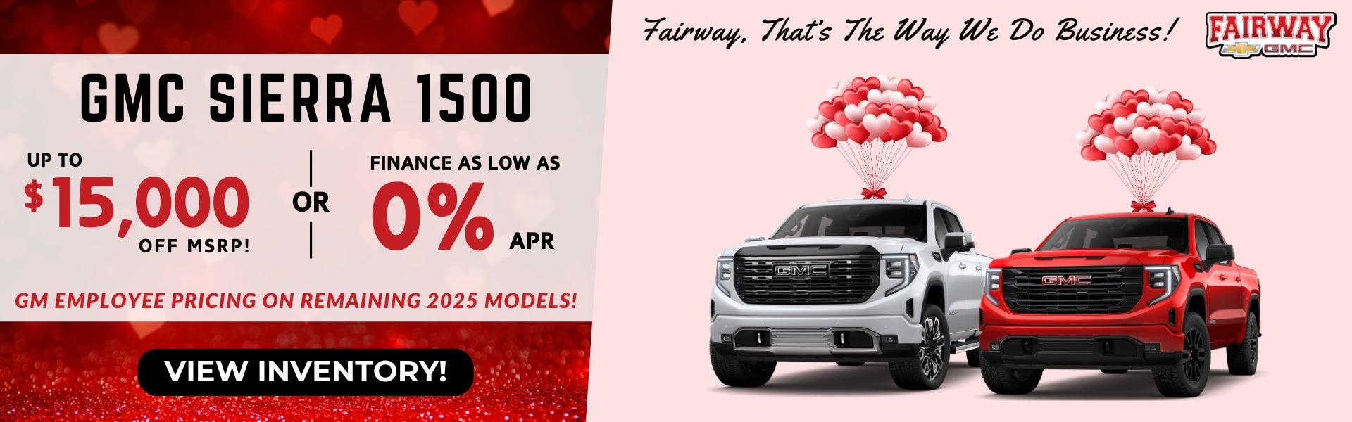 GMC Sierra 1500 trucks with up to $15,000 off or 0% APR