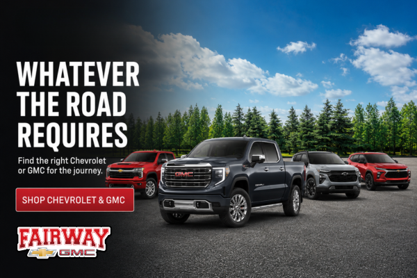 Fairway Chevrolet GMC website banner featuring Chevrolet and