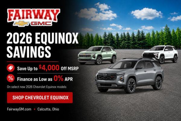 Fairway Chevrolet GMC 2026 Chevrolet Equinox savings—save up