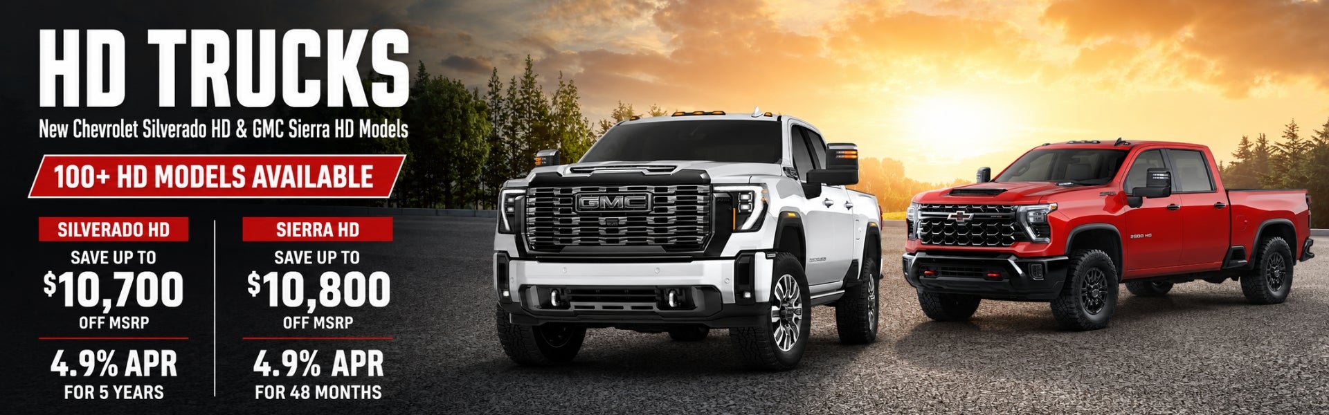 Fairway Chevrolet GMC HD Trucks banner featuring new Chevrol